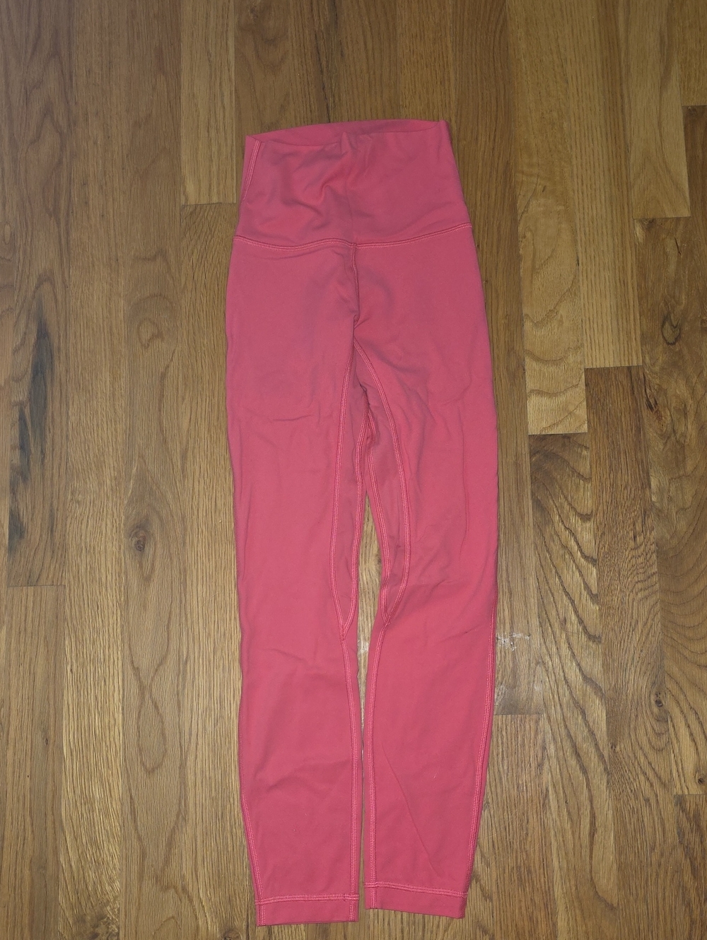 Lululemon High-Waist Coral Pink Leggings